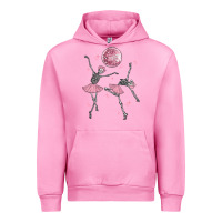 Fuchsia Pink skeleton ballerina Urban Hoodie - MaliasSmallBusiness
