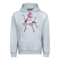 Heather Grey skeleton ballerina Urban Hoodie - MaliasSmallBusiness
