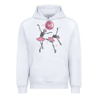 White skeleton ballerina Urban Hoodie - MaliasSmallBusiness