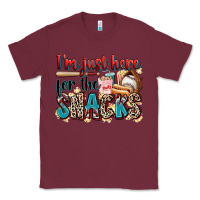 Burgundy i'm just here for the snacks Classic Tee - Zillion Design Studio
