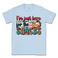 Dusty Blue i'm just here for the snacks Classic Tee - Zillion Design Studio