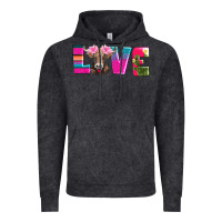 Vintage Black love with braunvieh cow Vintage Hoodie - AdoDesignShop