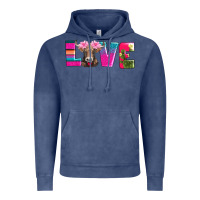 Vintage Denim love with braunvieh cow Vintage Hoodie - AdoDesignShop