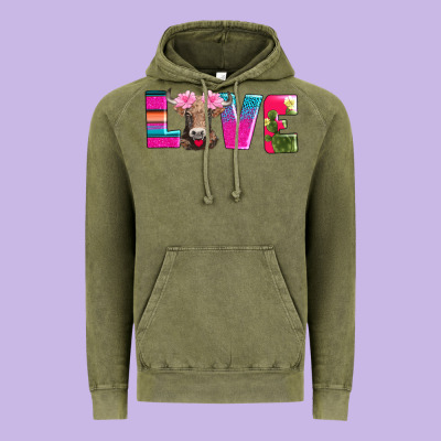 Love With Braunvieh Cow Vintage Hoodie Designed By Adodesignshop