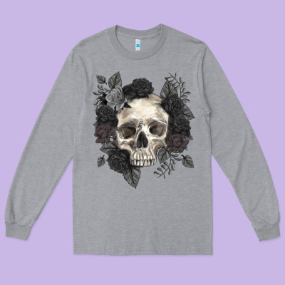 Long Sleeve Tee Floral skull