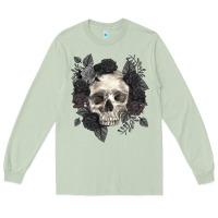 Matcha Floral skull Long Sleeve Tee - RanaPortraitStore