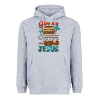 Heather Grey give me coffee and jesus Heavyweight Hoodie - BundleAndBundleShop