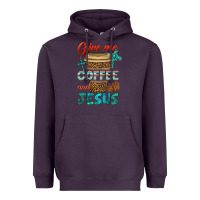 Plum give me coffee and jesus Heavyweight Hoodie - BundleAndBundleShop