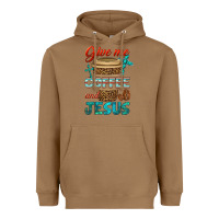 Toasted Coconut give me coffee and jesus Heavyweight Hoodie - BundleAndBundleShop