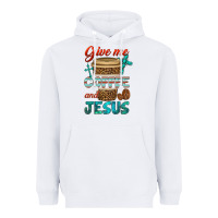 White give me coffee and jesus Heavyweight Hoodie - BundleAndBundleShop