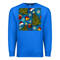 True Royal christmas trees and bells seamless pattern Premium Sweatshirt - BundleAndBundleShop