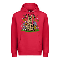 Cardinal western floral bunny Premium Hoodie - MaliasSmallBusiness