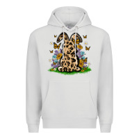 Dove Grey western floral bunny Premium Hoodie - MaliasSmallBusiness