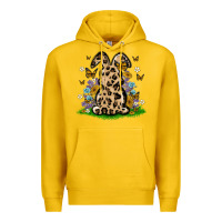 Lemon western floral bunny Premium Hoodie - MaliasSmallBusiness