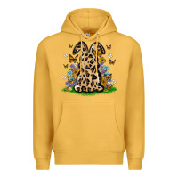 Mustard western floral bunny Premium Hoodie - MaliasSmallBusiness