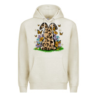 Oatmeal Heather western floral bunny Premium Hoodie - MaliasSmallBusiness