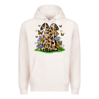 Pale Pink western floral bunny Premium Hoodie - MaliasSmallBusiness