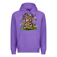 Purple western floral bunny Premium Hoodie - MaliasSmallBusiness
