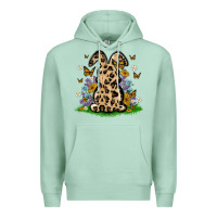 Seafoam western floral bunny Premium Hoodie - MaliasSmallBusiness