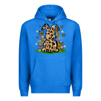 Western Floral Bunny Premium Hoodie | Teevron