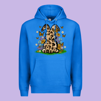 Western Floral Bunny Premium Hoodie Designed By Maliassmallbusiness