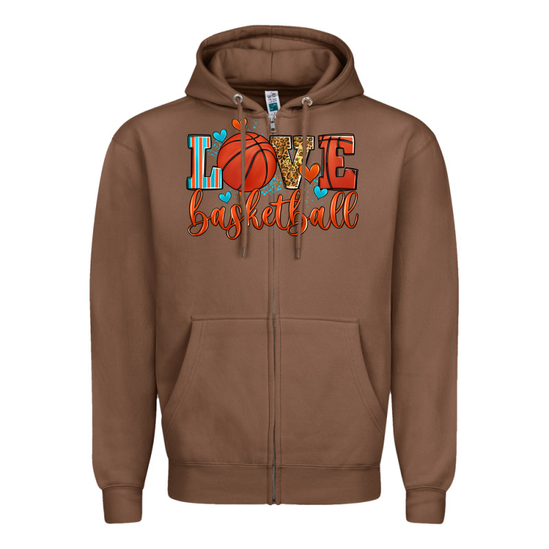 Love Basketball Zipper Hoodie by Zillion Design Studio | Teevron