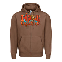 Chestnut love basketball Zipper Hoodie - Zillion Design Studio