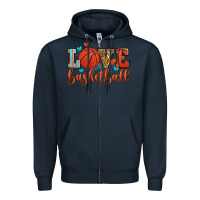 Navy love basketball Zipper Hoodie - Zillion Design Studio