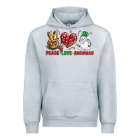 Heather Grey peace love snowman Urban Hoodie - NancyCooperArtShop