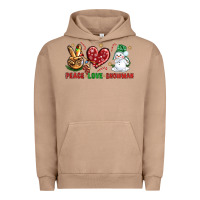 Pigment Burro peace love snowman Urban Hoodie - NancyCooperArtShop
