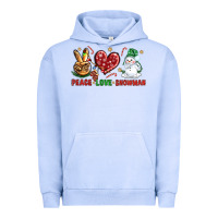 Pigment Grape Ice peace love snowman Urban Hoodie - NancyCooperArtShop