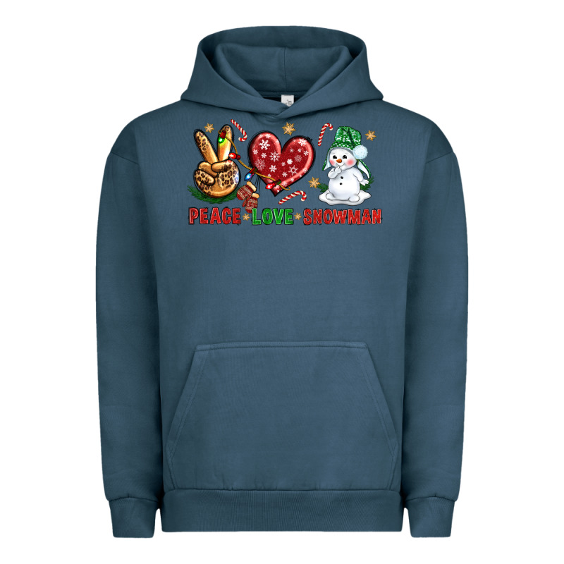 Peace Love Snowman Urban Hoodie by NancyCooperArtShop | Teevron
