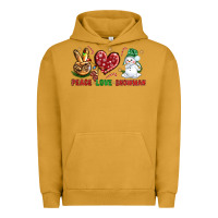 Pigment Peanut Butter peace love snowman Urban Hoodie - NancyCooperArtShop