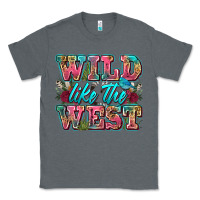 Charcoal Heather wild like the west Classic Tee - Zillion Design Studio