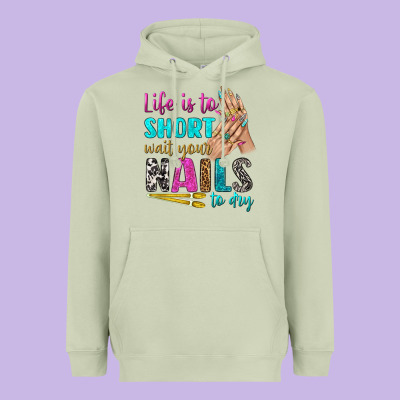 Life Is To Short Wait Your Nails To Dry Bbs Heavyweight Hoodie Designed By Bundleandbundleshop