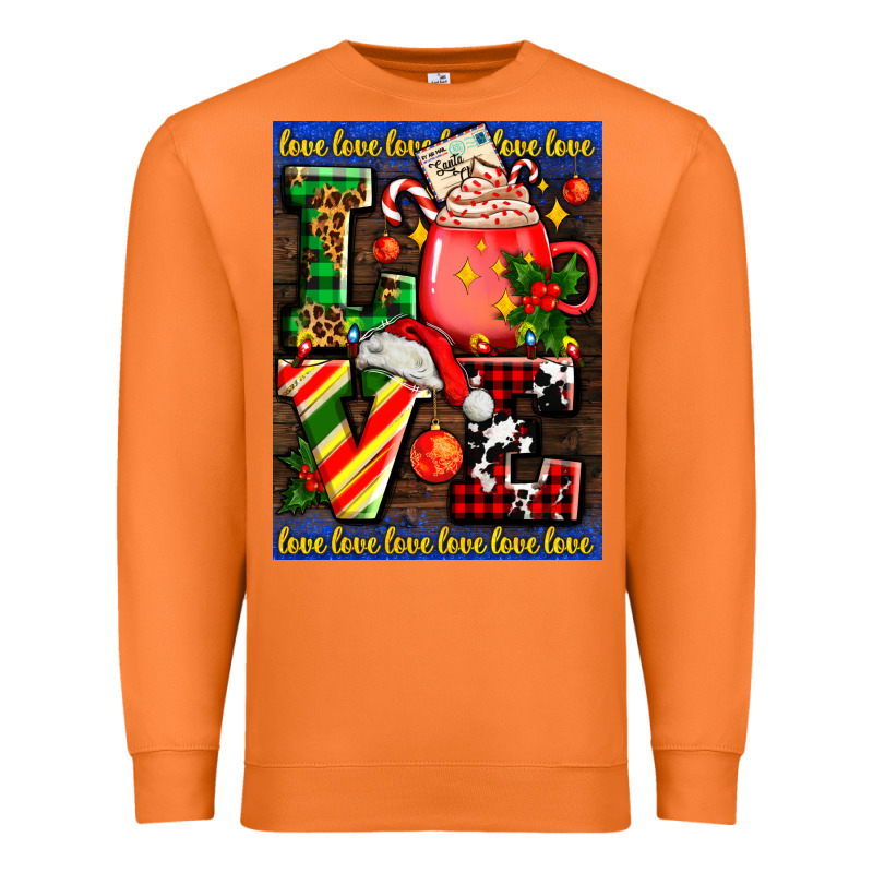 Love Coffee Cup Christmas Premium Sweatshirt by AdoDesignShop | Teevron