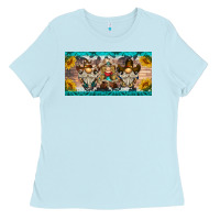 Baby Blue western gnome license plate Ladies Tee - BarkalooDesign