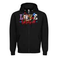 Black love baseball Zipper Hoodie - Zillion Design Studio