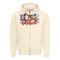Sandshell love baseball Zipper Hoodie - Zillion Design Studio