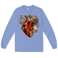 Colony Blue Flower anatomical heart Long Sleeve Tee - RanaPortraitStore