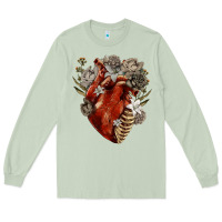 Matcha Flower anatomical heart Long Sleeve Tee - RanaPortraitStore