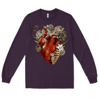 Plum Flower anatomical heart Long Sleeve Tee - RanaPortraitStore