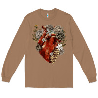 Toasted Coconut Flower anatomical heart Long Sleeve Tee - RanaPortraitStore