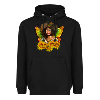 Black butterfly afro woman juneteenth Heavyweight Hoodie - AdoDesignShop