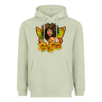 Matcha butterfly afro woman juneteenth Heavyweight Hoodie - AdoDesignShop