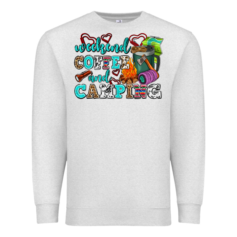 Weekend Coffee And Camping Premium Sweatshirt by AdoDesignShop | Teevron