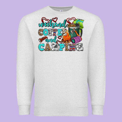 Weekend Coffee And Camping Premium Sweatshirt Designed By Adodesignshop