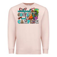 Pale Pink weekend coffee and camping Premium Sweatshirt - AdoDesignShop