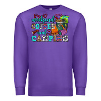 Purple weekend coffee and camping Premium Sweatshirt - AdoDesignShop
