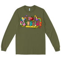 Army Green school counselor Long Sleeve Tee - Zillion Design Studio